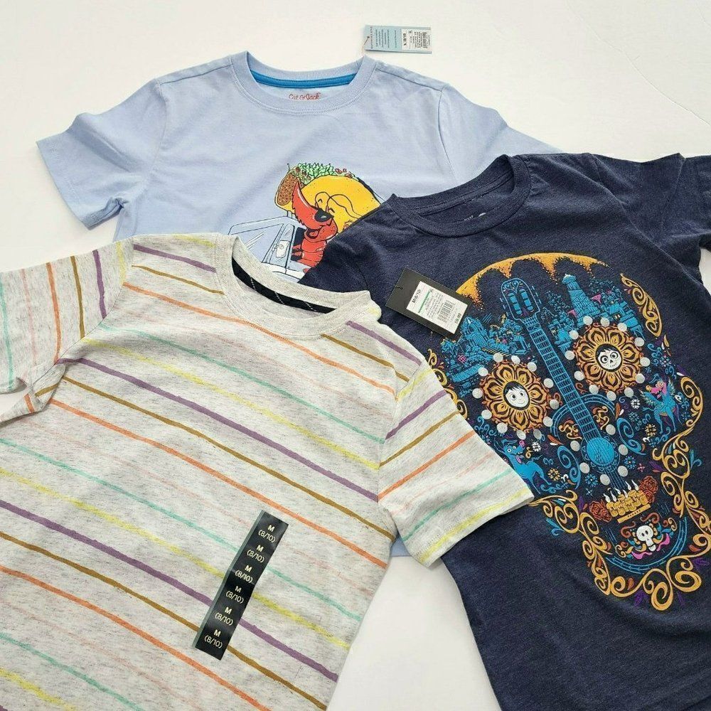3 Boy's - M 8/10  Short Sleeves T-Shirts Art‎ Class / Cat & Jack